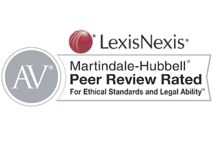 Martindale-Hubbell Peer Review rated for ethical standars and legal ability